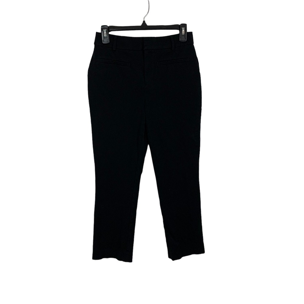 Anthropologie Maeve Chino Pants 2 Black Stretch Workwear Soft Casual Trendy